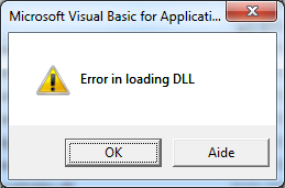 Laufzeit fehler 48, Fehler beim Laden der DLL