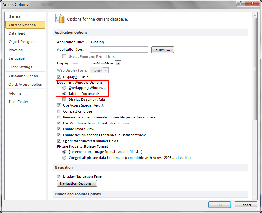 Microsoft Access Nicht angezeigte
