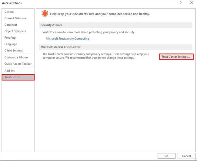 Microsoft Access Cannot Save The Digital Signature at This Time