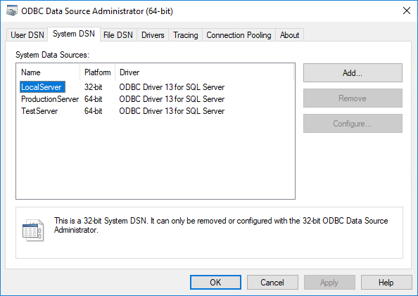 Unable to Connect zur Datenbankzugriffs