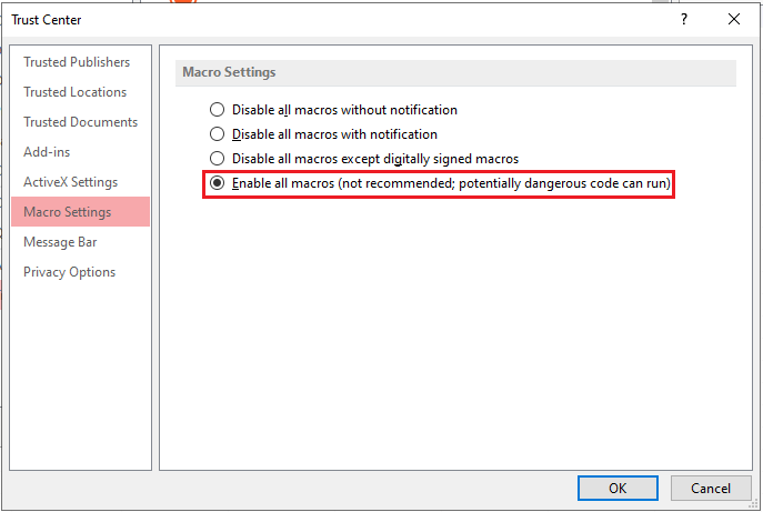 Microsoft Access: Der aktive Inhalt dieser Datei ist blockiert