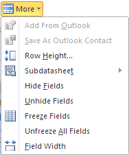 Wie friert man eine Spalte in MS Access ein