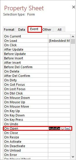Access the Expression After Update You Entered Fehler