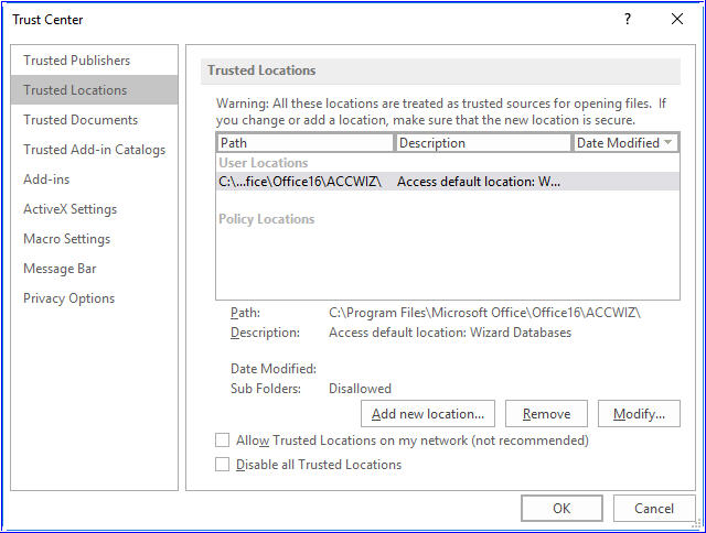 MS Access-Fehler 2950 – “Action Failed”